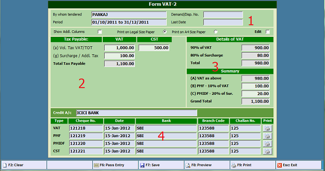 New Vat Challan